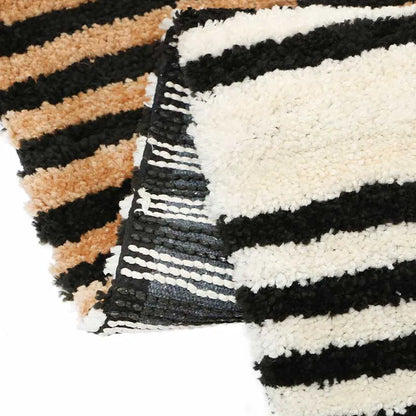 Trendy Modern Polyester Area Rugs |60x20 Inches Black & White