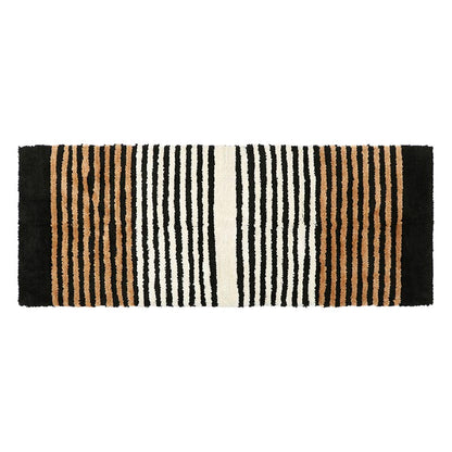 Trendy Modern Polyester Area Rugs |60x20 Inches Black & White