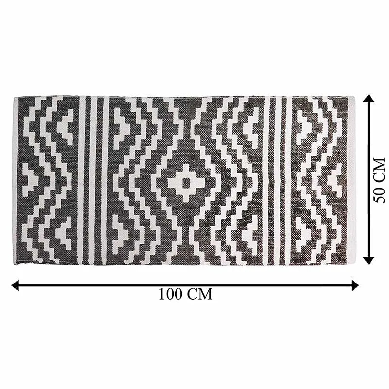 Printed Handmade Cotton Carpet | Tufted & Printed Mats | 40x30 Inches Default Title