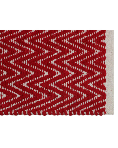 Zig-zag Design Warm & Soft Water Absorbent Linens Kitchen Mat | 16 x 47 inches