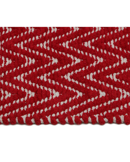 Zig-zag Design Warm & Soft Water Absorbent Linens Kitchen Mat | 16 x 47 inches