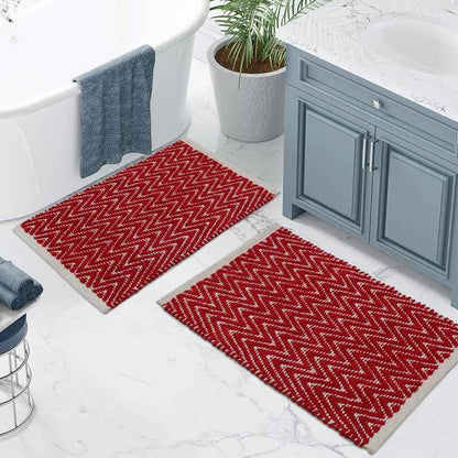 Plush Chenille Warm and Soft Bath Mats | Set of 2 | 16 x 24 inches