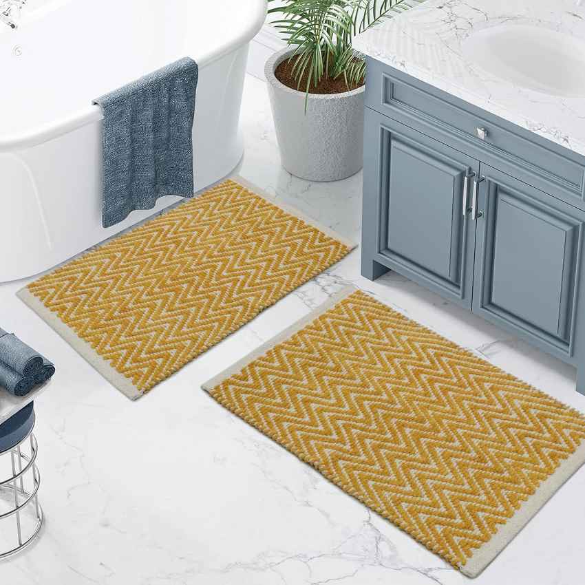 Plush Chenille Warm and Soft Bath Mats | Set of 2 | 16 x 24 inches