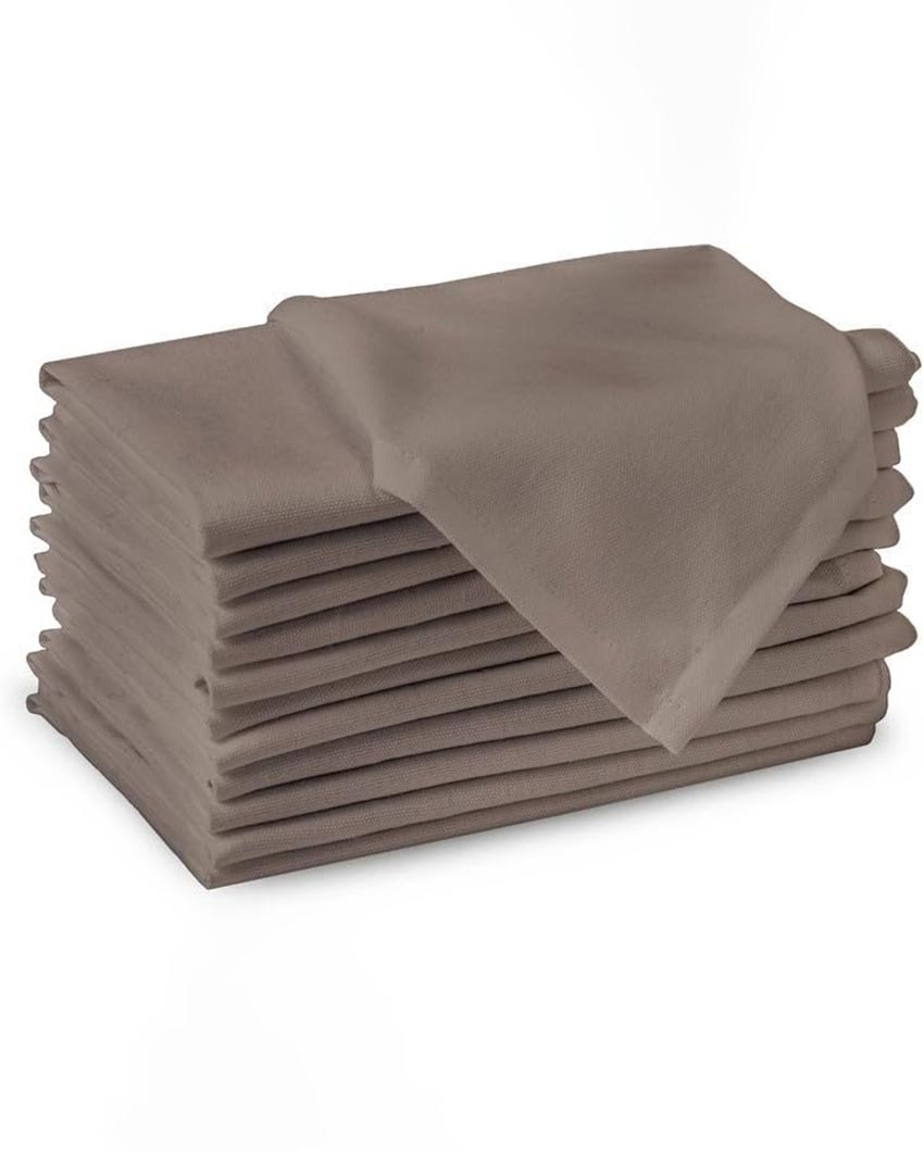 Chic & Sustainable Premium Cotton Table Napkins | Set of 12 | 18 x 18 inches