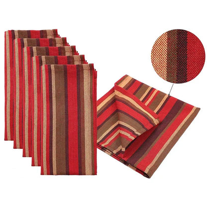 Perfect Dinner Table Napkins | 18 Inches | Set of 6 Red