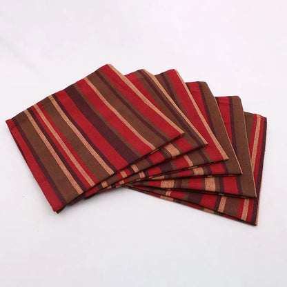 Perfect Dinner Table Napkins | 18 Inches | Set of 6 Red