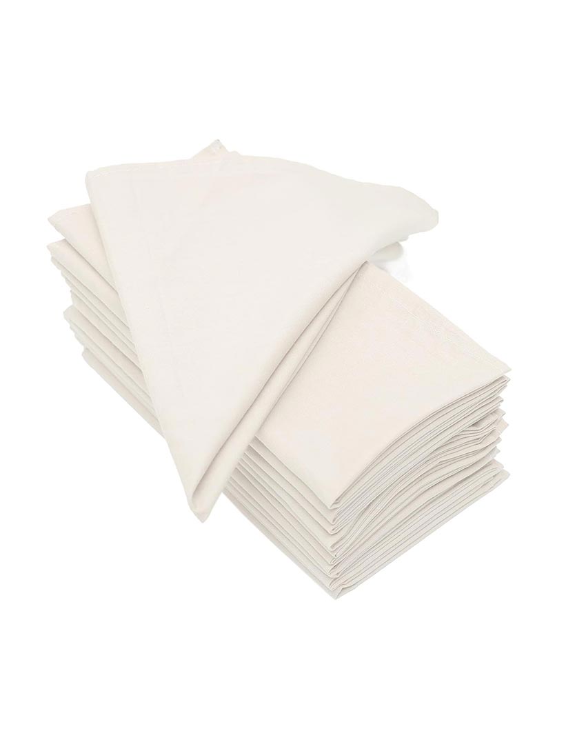 Chic & Sustainable Premium Cotton Table Napkins | Set of 12 | 18 x 18 inches