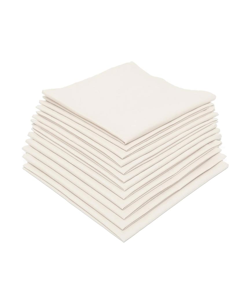 Chic & Sustainable Premium Cotton Table Napkins | Set of 12 | 18 x 18 inches