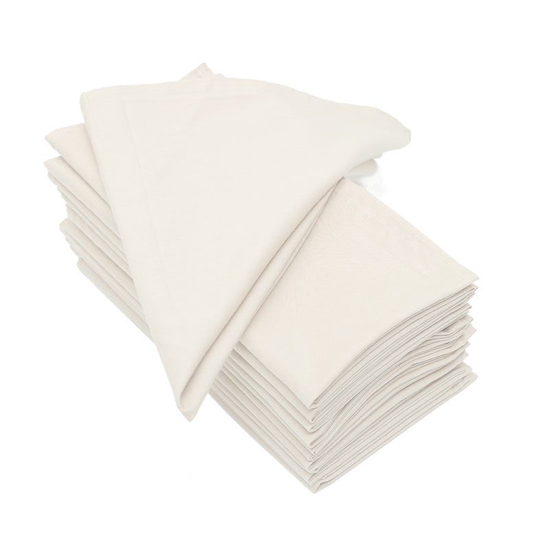 Ultra Soft Perfect Dinner Table Napkins | 18 Inches | Set of 12 Ivory