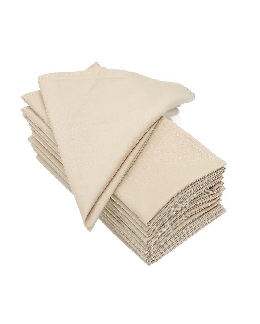 Chic & Sustainable Premium Cotton Table Napkins | Set of 12 | 18 x 18 inches