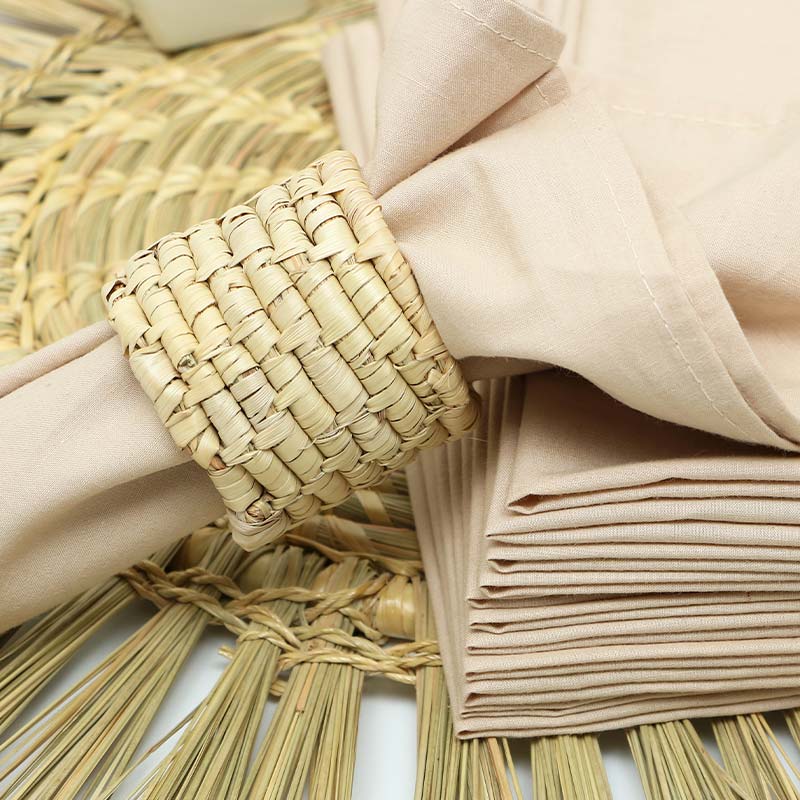 Ultra Soft Perfect Dinner Table Napkins | 18 Inches | Set of 12 Beige