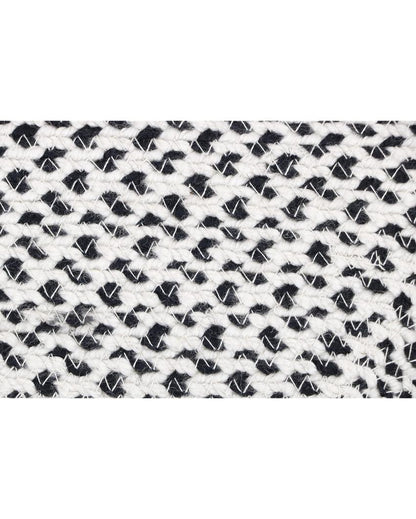 Hand Braided Polyester Bone Design Pet's Mat | 16 x 24 inches