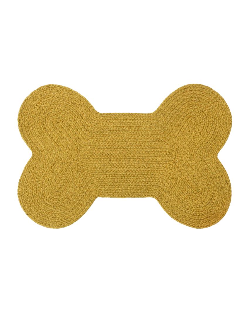 Hand Braided Polyester Bone Design Pet's Mat | 16 x 24 inches