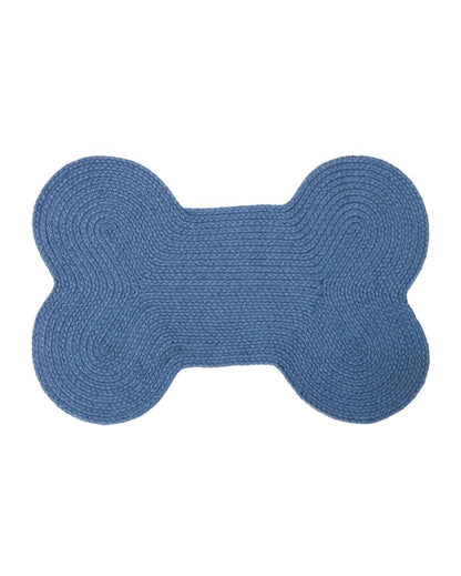 Hand Braided Polyester Bone Design Pet's Mat | 16 x 24 inches