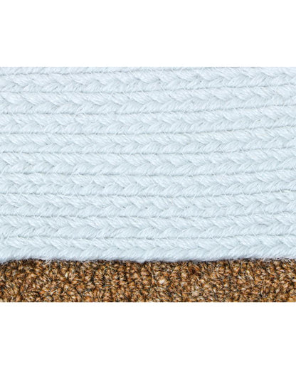 Hand Braided Polyester Bone Design Pet's Mat | 16 x 24 inches