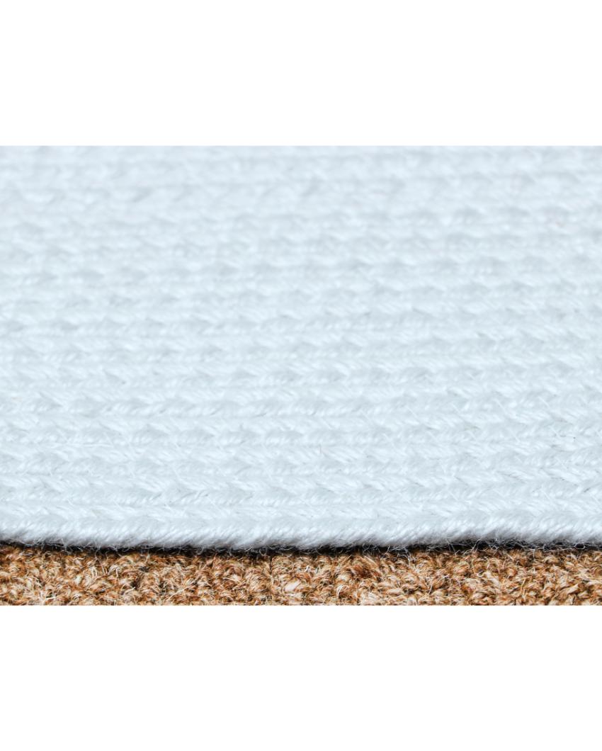 Hand Braided Polyester Bone Design Pet's Mat | 16 x 24 inches