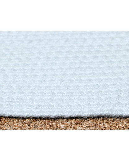 Hand Braided Polyester Bone Design Pet's Mat | 16 x 24 inches