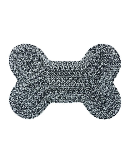 Hand Braided Polyester Bone Design Pet's Mat | 16 x 24 inches