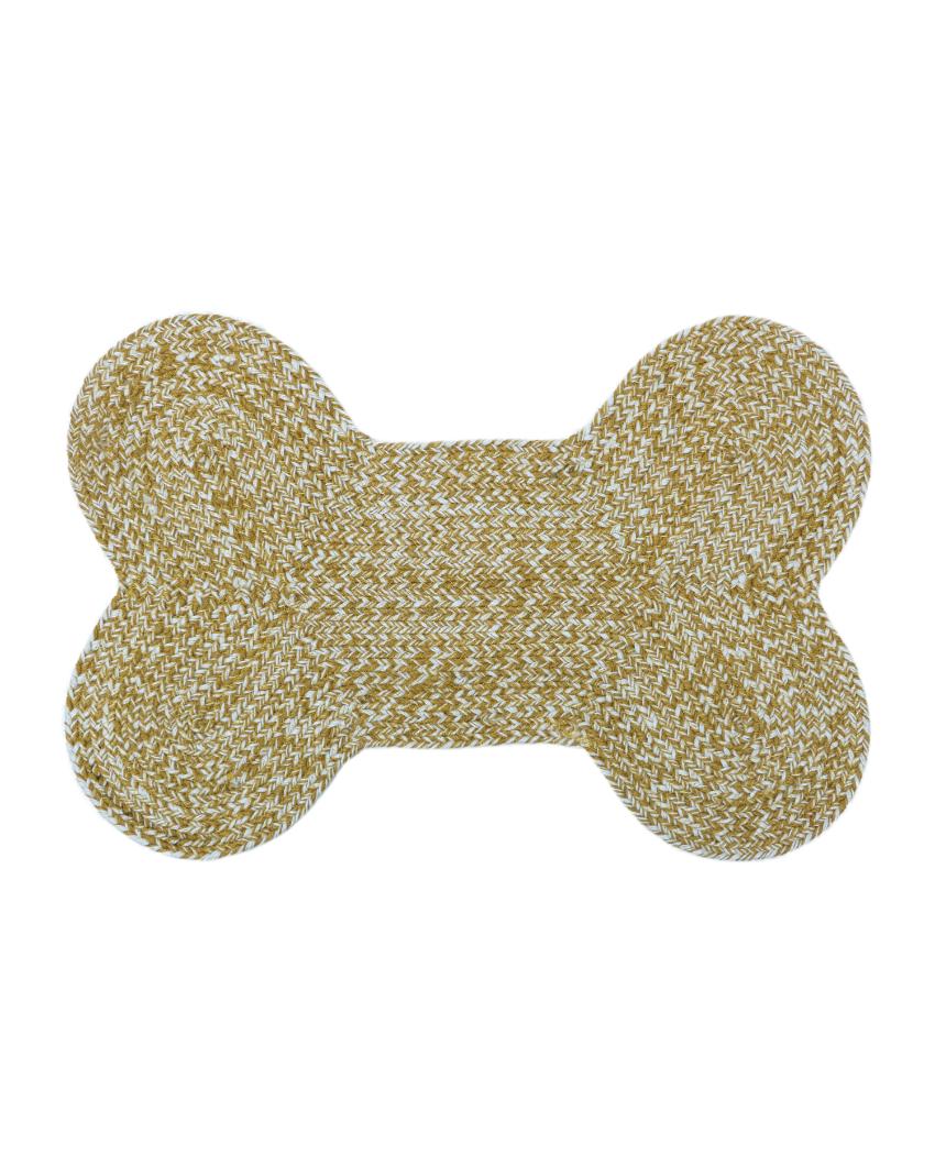 Hand Braided Polyester Bone Design Pet's Mat | 16 x 24 inches