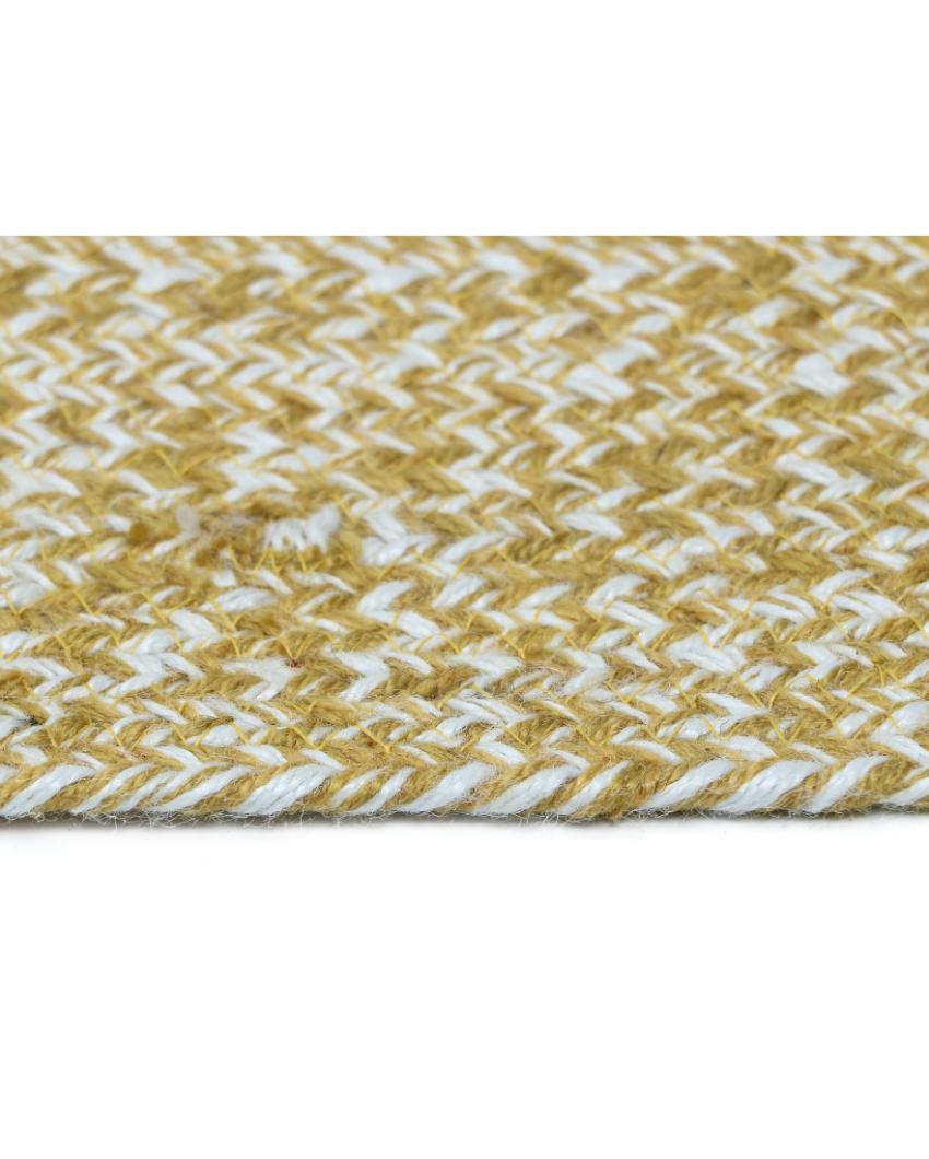 Hand Braided Polyester Bone Design Pet's Mat | 16 x 24 inches