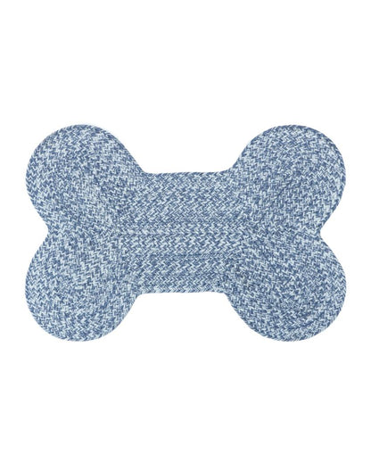 Hand Braided Polyester Bone Design Pet's Mat | 16 x 24 inches