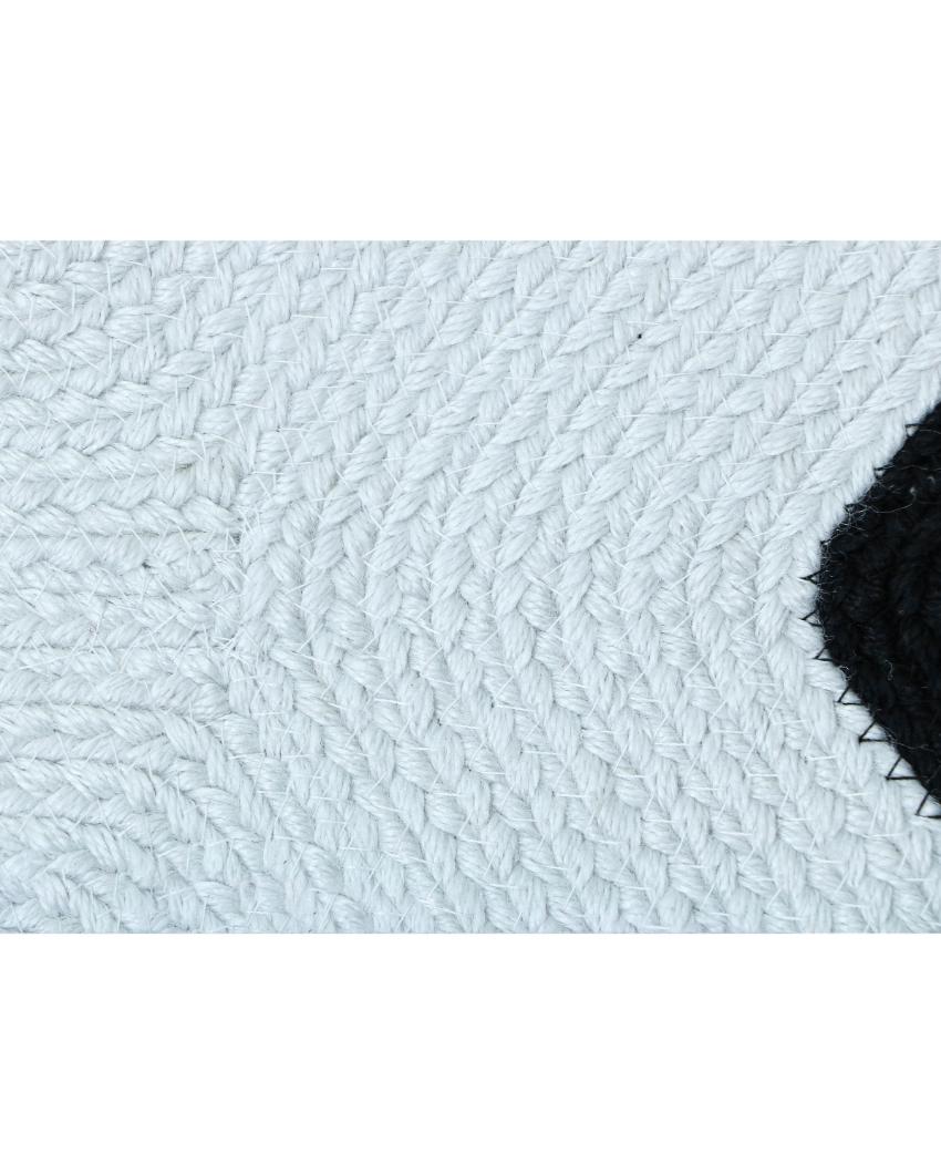 Solid Braided Polyester Bone Design Pet's Mat | 16 x 24 inches