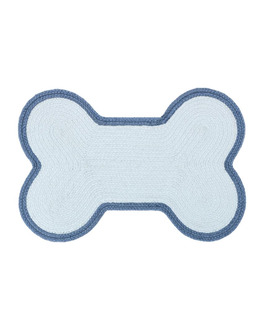 Solid Braided Polyester Bone Design Pet's Mat | 16 x 24 inches