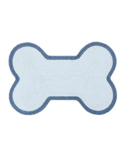 Solid Braided Polyester Bone Design Pet's Mat | 16 x 24 inches