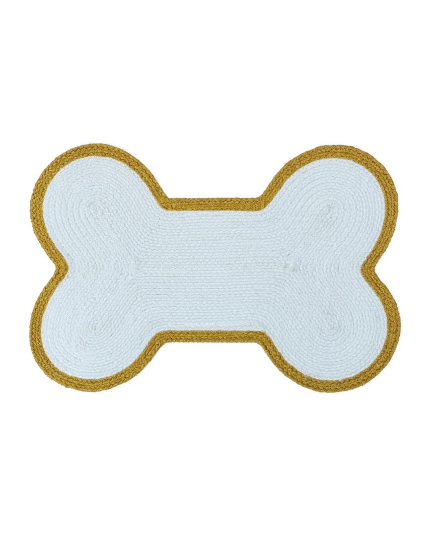 Solid Braided Polyester Bone Design Pet's Mat | 16 x 24 inches