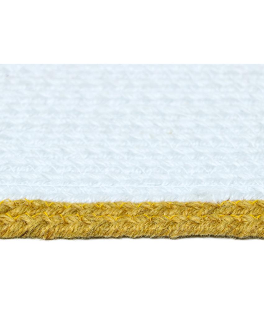 Solid Braided Polyester Bone Design Pet's Mat | 16 x 24 inches