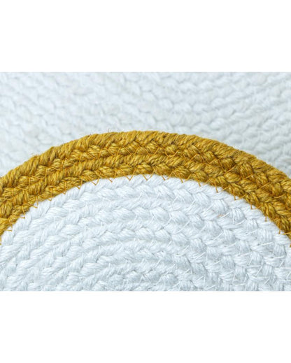 Solid Braided Polyester Bone Design Pet's Mat | 16 x 24 inches