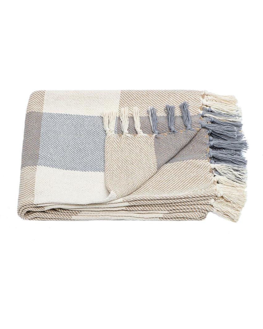 Rustic Hand-Made Cotton Throw Blanket | 50 x 60 inches