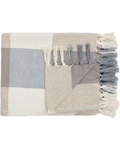 Rustic Hand-Made Cotton Throw Blanket | 50 x 60 inches