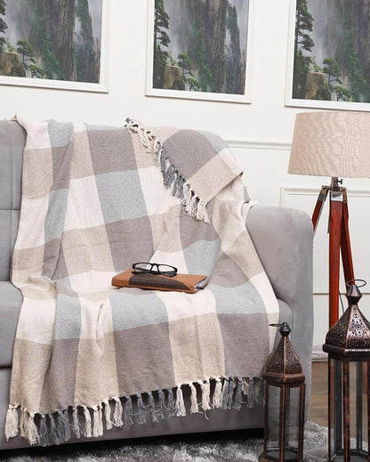 Rustic Hand-Made Cotton Throw Blanket | 50 x 60 inches