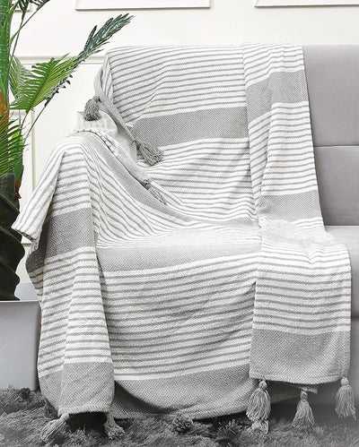 Classic Hand-Made Cotton Throw Blanket | 50 x 60 inches