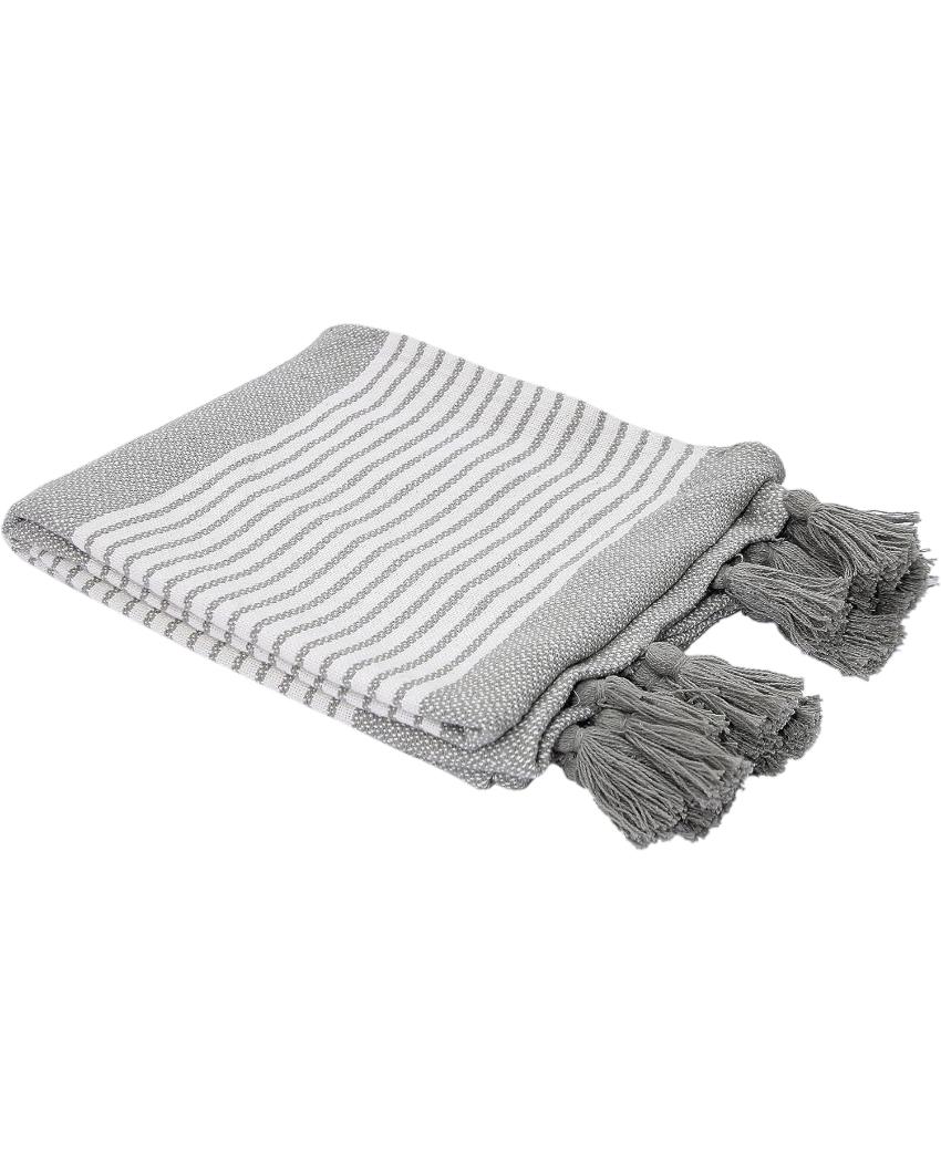 Classic Hand-Made Cotton Throw Blanket | 50 x 60 inches