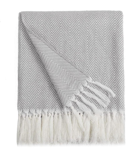 Warm Hand-Made Cotton Throw Blanket | 50 x 60 inches