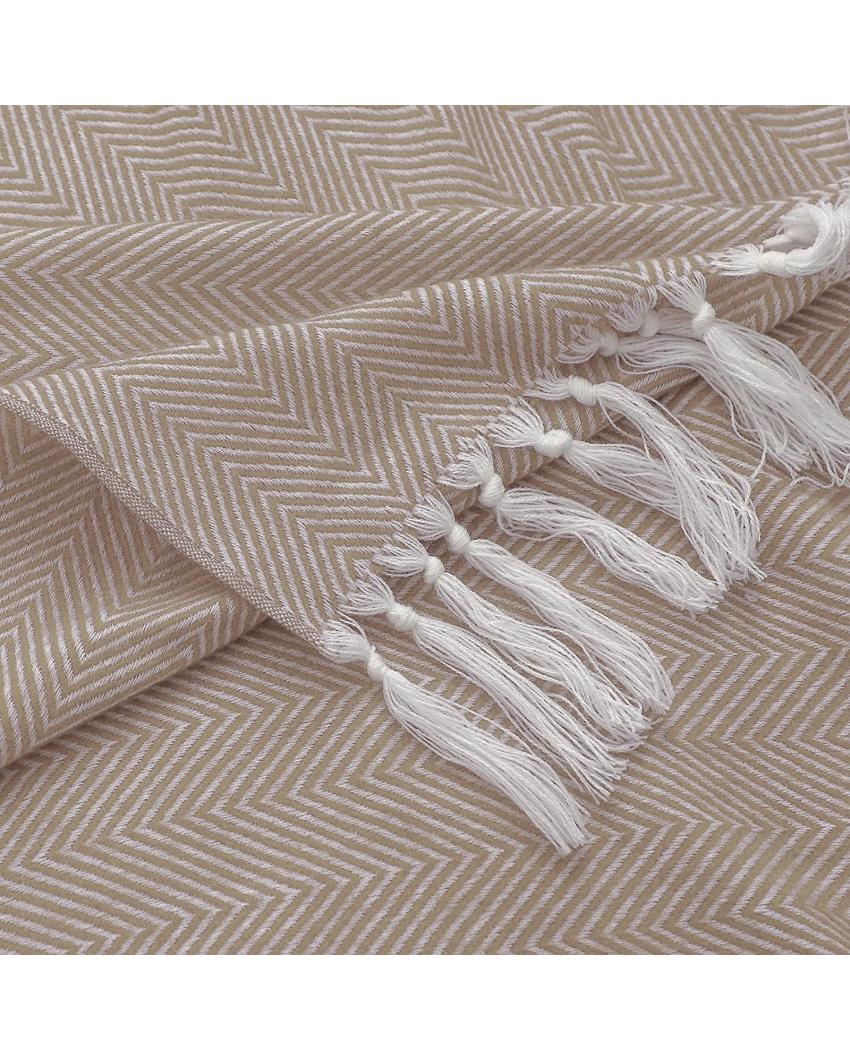 Sophisticated Hand-Made Cotton Throw Blanket | 50 x 60 inches