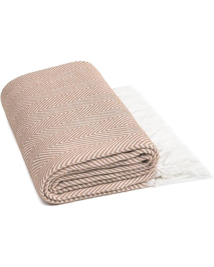 Sophisticated Hand-Made Cotton Throw Blanket | 50 x 60 inches