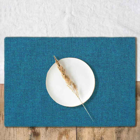 Best Polyster Dining Table Placemat | 12x18 Inches Blue