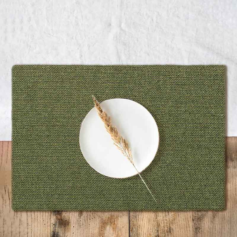 Best Polyster Dining Table Placemat | 12x18 Inches Green