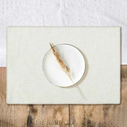 Best Polyster Dining Table Placemat | 12x18 Inches Beige