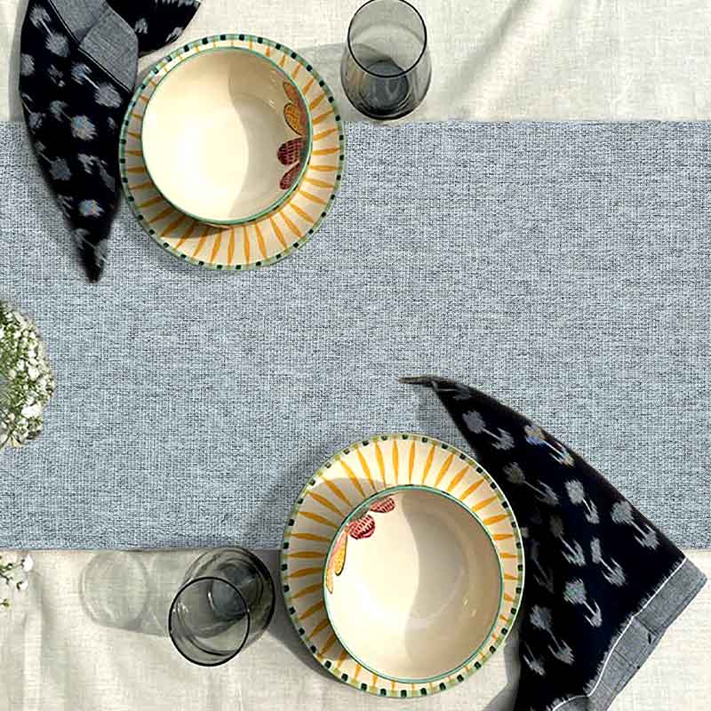 Superior Jute Dining Table Runner | 12 x 72 Inches Grey