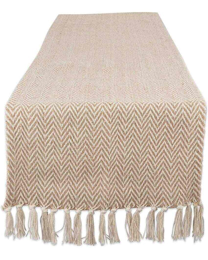 Premium Cotton Chevron Designer Table Runner | 72 x 14 inches