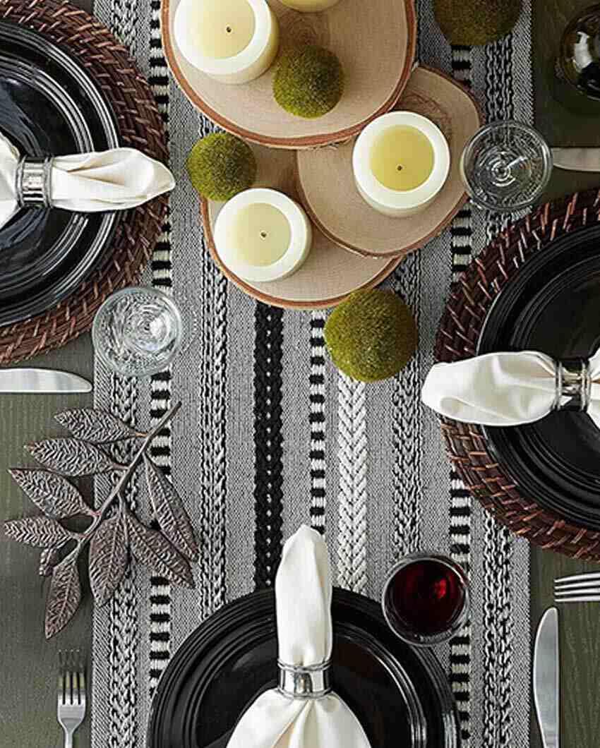 Luxurious Cotton Designer Table Runner | 72 x 14 inches