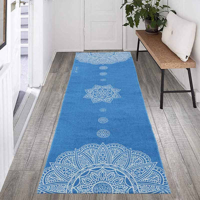 Root Handmade Non-Slip Yoga Exercise Mat | 24 x 72 Inches Blue