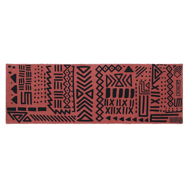 Tribal Handmade Non-Slip Yoga Exercise Mat | 24 x 72 Inches Orange