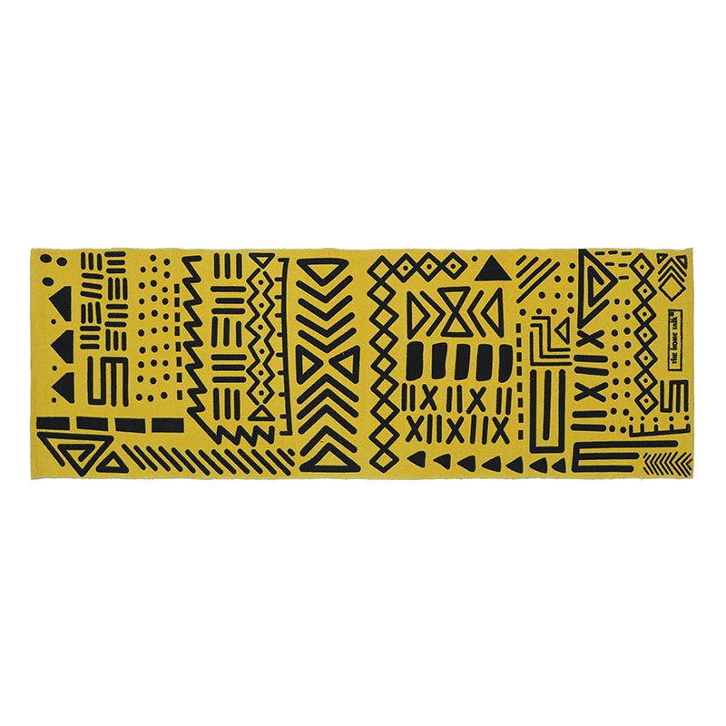 Tribal Handmade Non-Slip Yoga Exercise Mat | 24 x 72 Inches Yellow