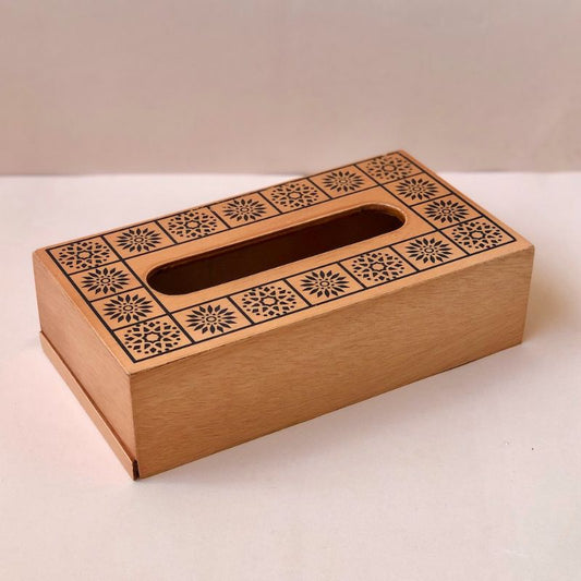 Wood Lite Tissue Box | Single | 9 x 5 x 4.7 inches
