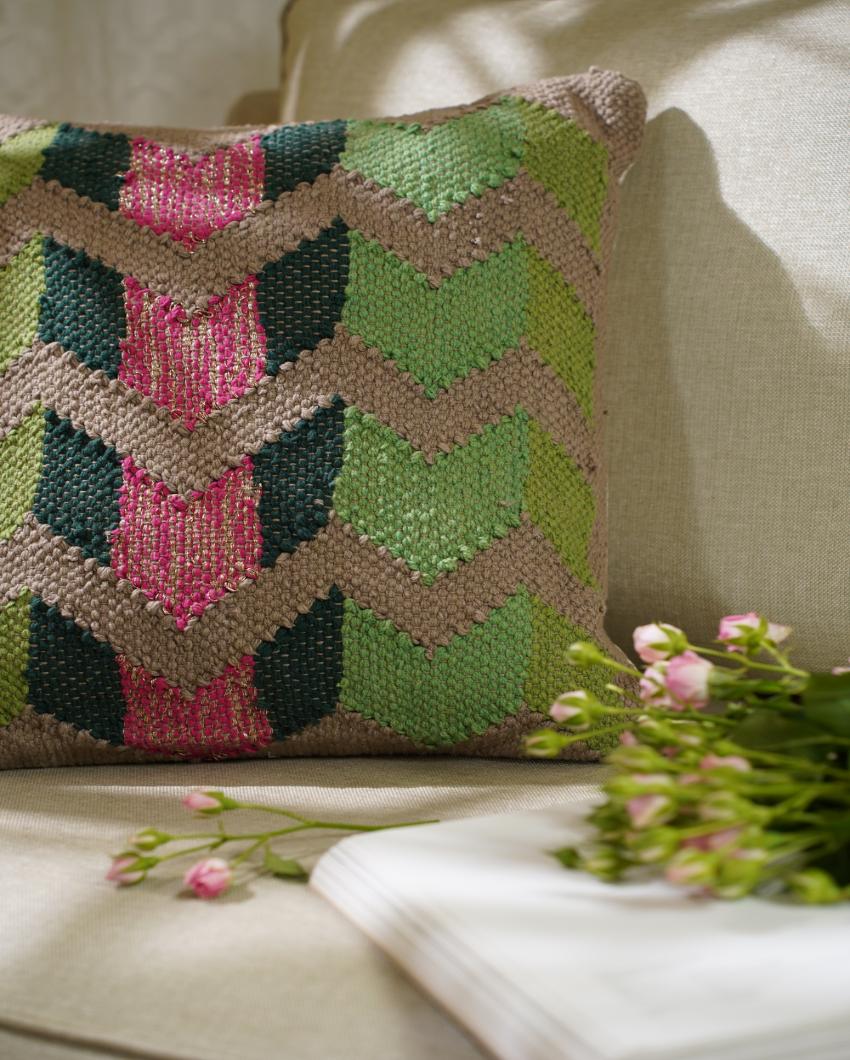 Blooming Route Cotton Cushion Cover | 18 x 18 inches (For Creators)